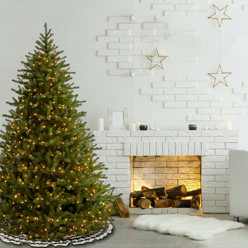 7.5' Prelit Norway Fir Artificial Christmas Tree with Clear Lights