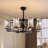 Ferris 35" 8 - Light Dimmable Crystal Ceiling Fan with Light Kit and Remote Control