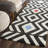 Sandweiler Hand Tufted Wool And Viscose Geometric Rug-1401659274