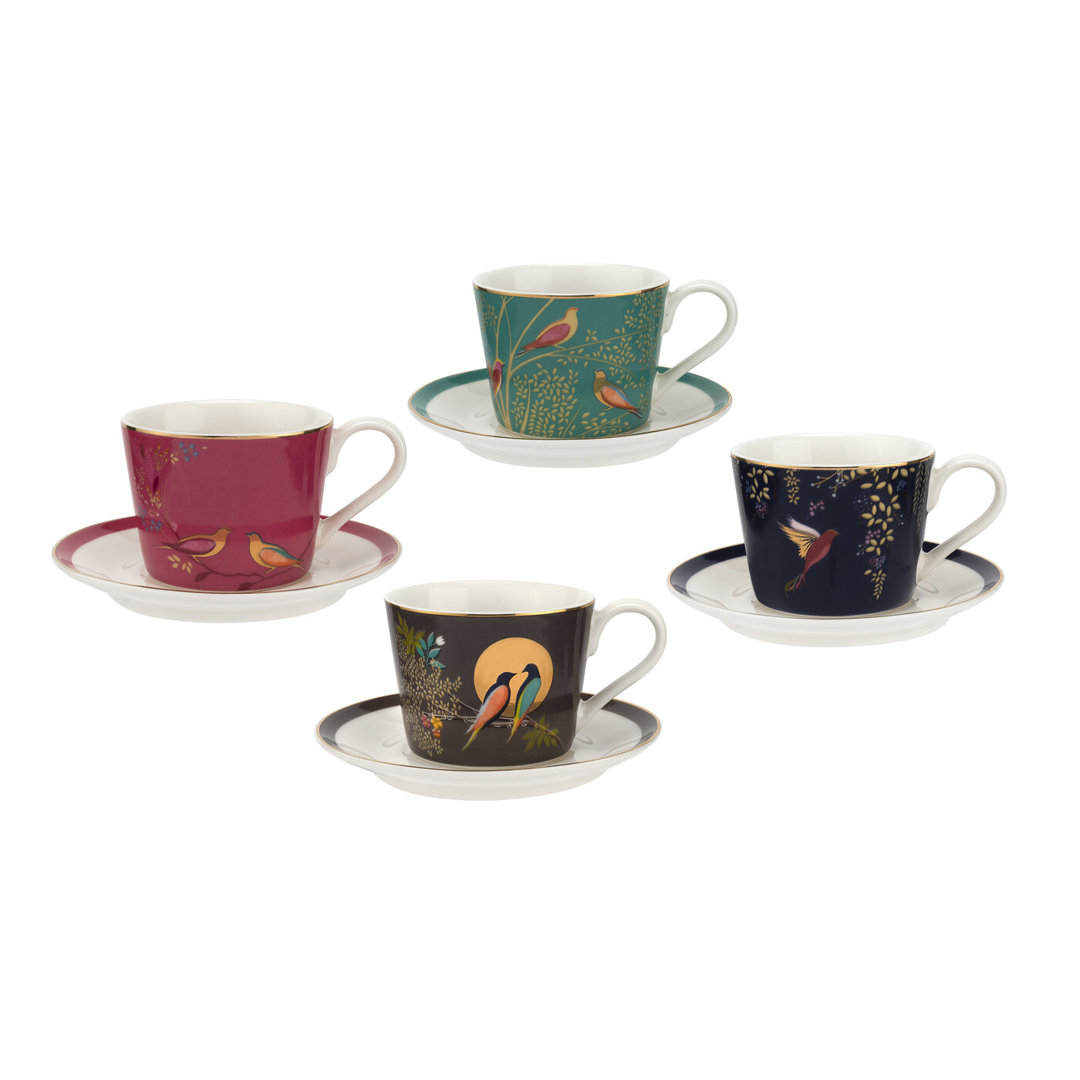 Sara Miller Chelsea Portmeirion Sm Chelsea Collection Espresso Cup & Saucer S/4 4Oz Portmeirion