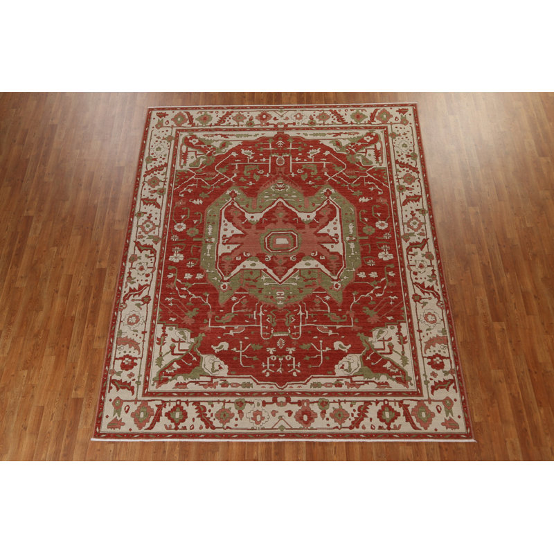One-of-a-Kind 8' x 9'9" New Age Rectangle Wool Area Rug in Red