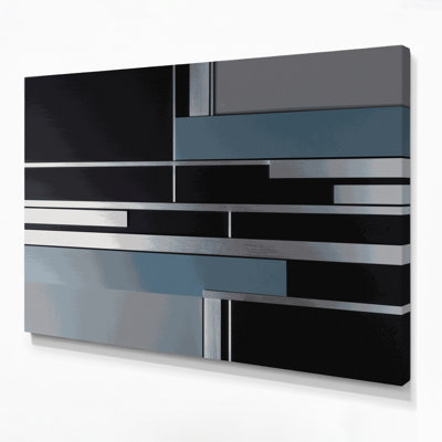 Minimalisme 47, art mural sur toile grise