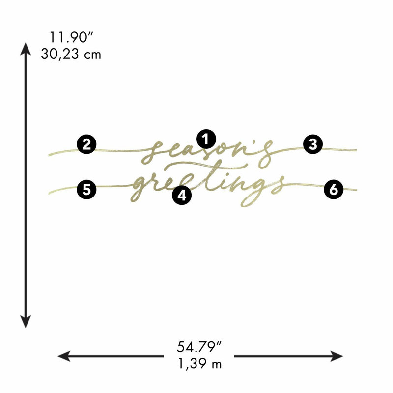 Text & Numbers Non-Wall Damaging Wall Decal