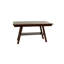 Table de salle à manger rectangulaire à hauteur de comptoir, en noyer foncé, fabriquée en bois d'hévéa, structure rectangulaire-978083811