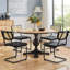 Chaise de salle à manger rembourrée Cinelli-1296477120-1296477123