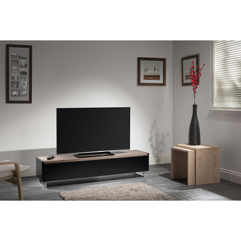 Liverman Unfinished TV Stand for TVs up to 78", Light Oak
