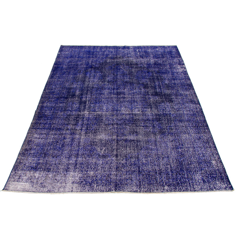 Tapis décoratif marine en laine noué à la main de conception unique 6 pi 4 po x 10 pi Dhanvin