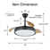 Maryann 42'' Retractable Ceiling Fan DC Motor with LED Lights and Remote