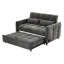 Lit gris avec support et fonction de charge réglable 52,8 po, 3 ports, 2 coussins lombaires, style-661410885