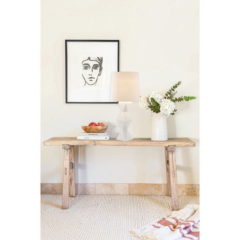 Josilyn 1 Light White Table Lamp With Polyresin Base