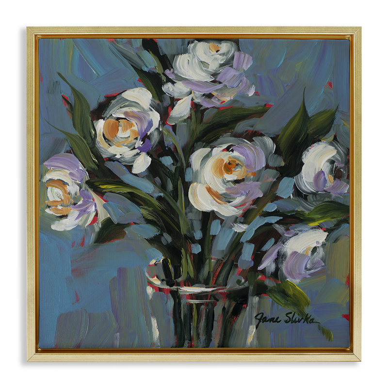 «Florals That Make You Smile», art mural sur toile flottante, design par JANE SLIVKA, H 18 po x l 18 po