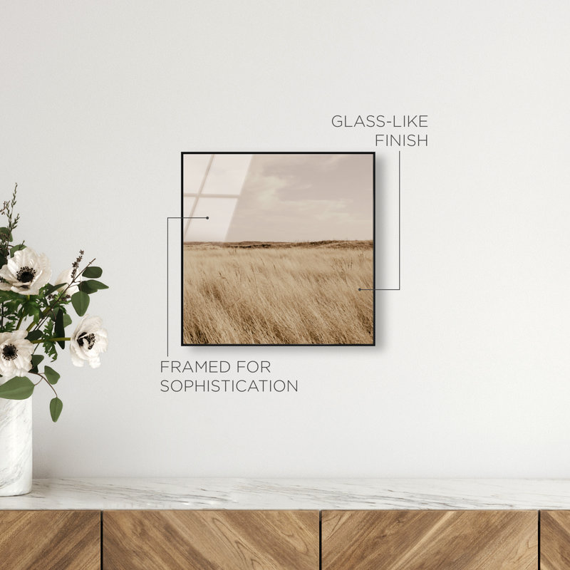 Golden Nature Print by Oliver Gal, 41" H x 41" W, Black Floater Frame