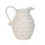 Jardins du Monde Ceramic Pitcher - Whitewash