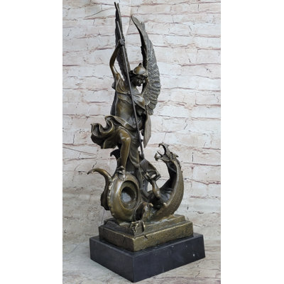 Hinchinbrook Saint George Killing Dragon Figurine