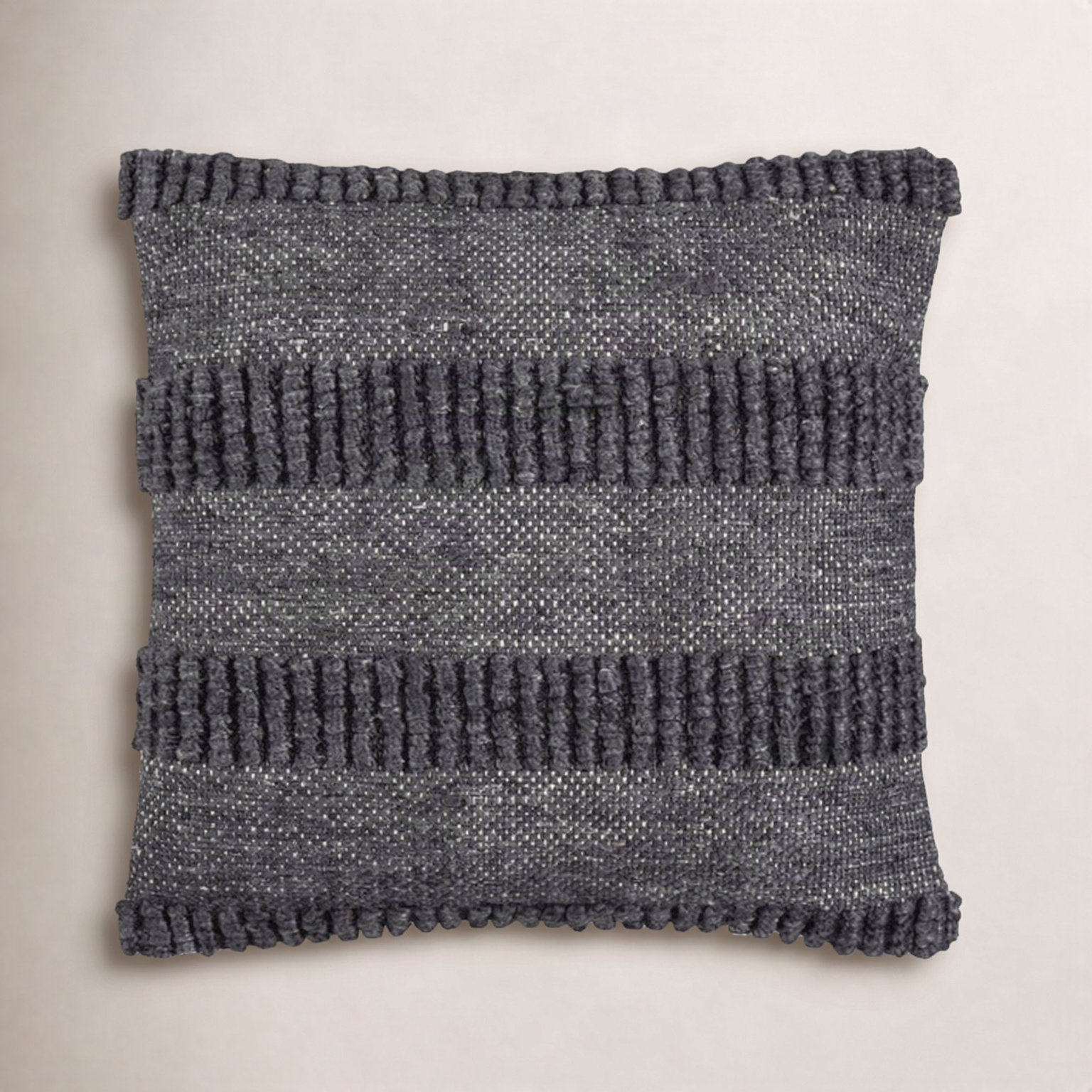 Fernan Pillow Cover, Dark Gray, 18"H x 18"W, Pillow Cover Only - No Insert