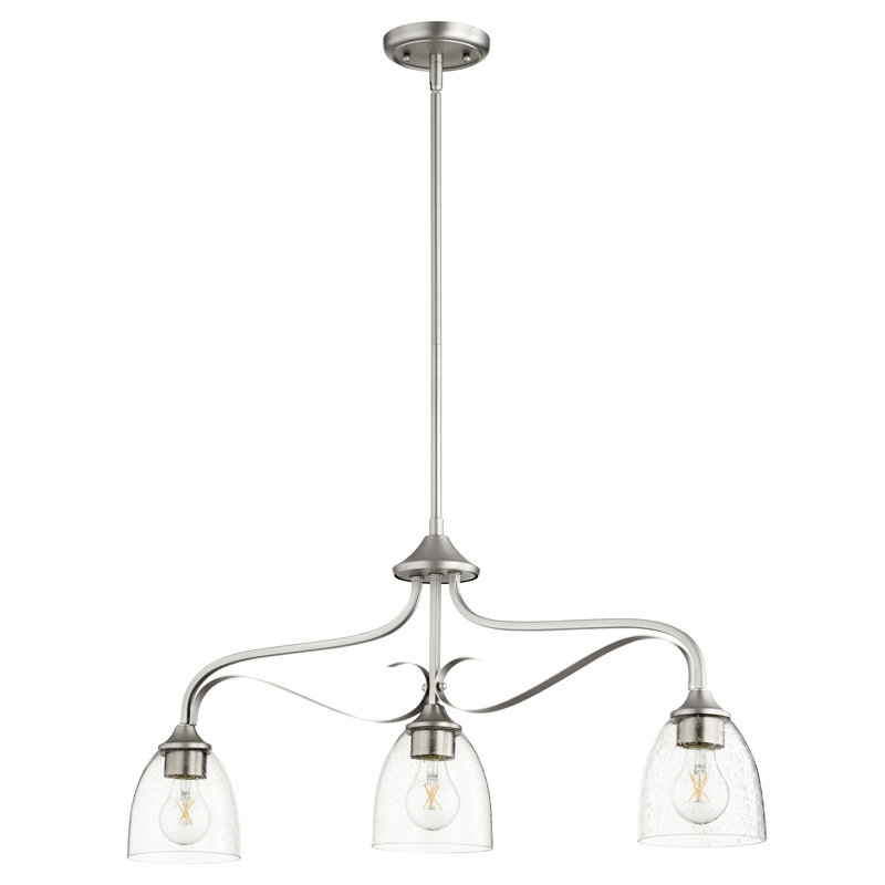 Brookview 3 - Light Kitchen Island Pendant, Satin Nickel