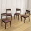 Chaise rembourrée Crew (paquet de 4), noyer / café-129778057-129778058