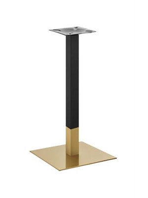 Base de table à hauteur de barre en acier inoxydable 22 po x 22 po pour l'intérieur, 49 lb