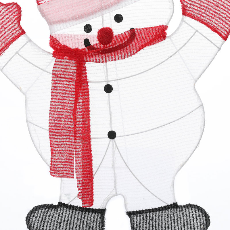 Stacked Snowman Lighted Display