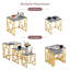 Broadoaks 3 - Piece Stainless Steel Nest Of Tables With Tempered Glass Top For Living Room(Grid)-521266190
