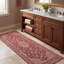 Tapis Basin2 traditionnel à médaillon délavé, style persan, bordeaux, cuivre, vert, crème, rose, lavable à la machine, antidérapant, à poils courts, pour l'intérieur et l'extérieur, adapté aux animaux domestiques, idéal pour le salon, la chambre, la salle à manger, l'entrée, le couloir ou le bureau.-78142139