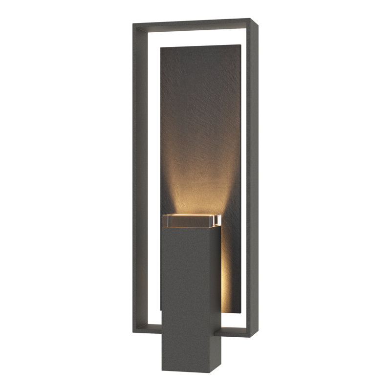 Shadow Box Aluminum Wall Light, Natural Iron, 21.2" H x 7.5" W x 4" D