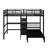 Full Over Twin Metal L-Shaped Bunk Bed With Built-In Desk, Shelves, And Ladder-995687951
