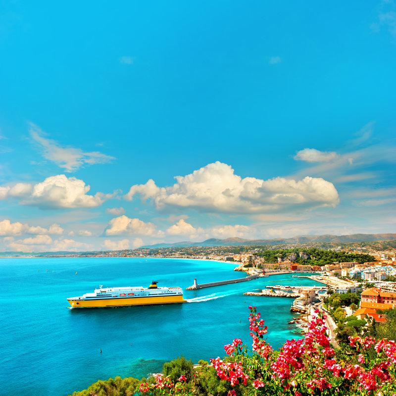Mediterranean Resort Nice by LiliGraphie - Wrapped Canvas Print, 91cm H x 91cm W