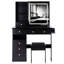 Ensemble de coiffeuse 37 po avec commode gauche et tabouret coussiné