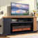 70" Fireplace Tv Stand with Glass Electric Fireplace For Tvs Up To 80"