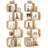 2PCS 5-Tier S-Shaped Bookcase w/ 5 Open Cubes Geometric Corner Display Shelf-1308877756