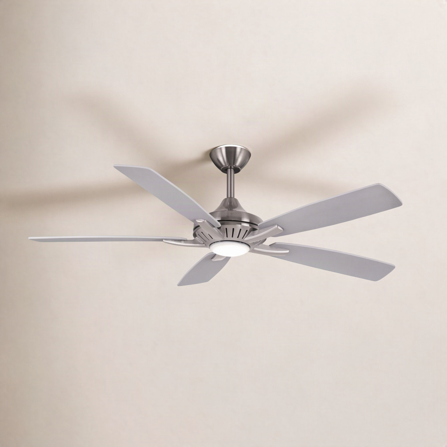 Dyno 52" Ceiling Fan with Light Kit, Brushed Nickel/Silver