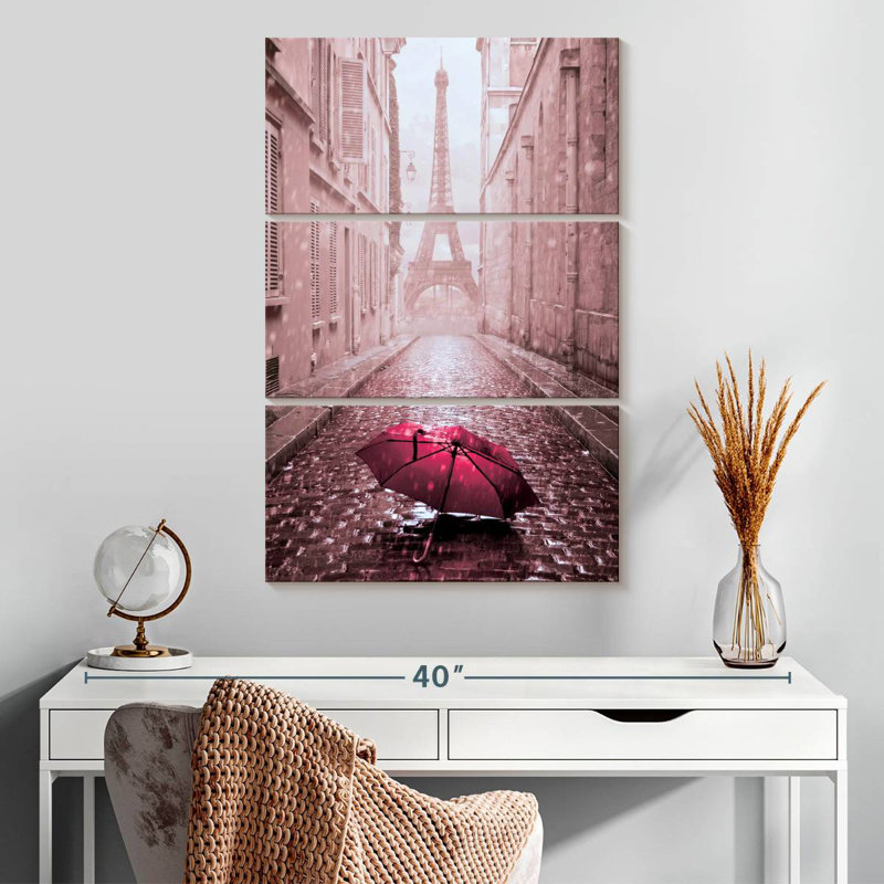 Lilie rose Paris Alley, H 32 po x l 20 po