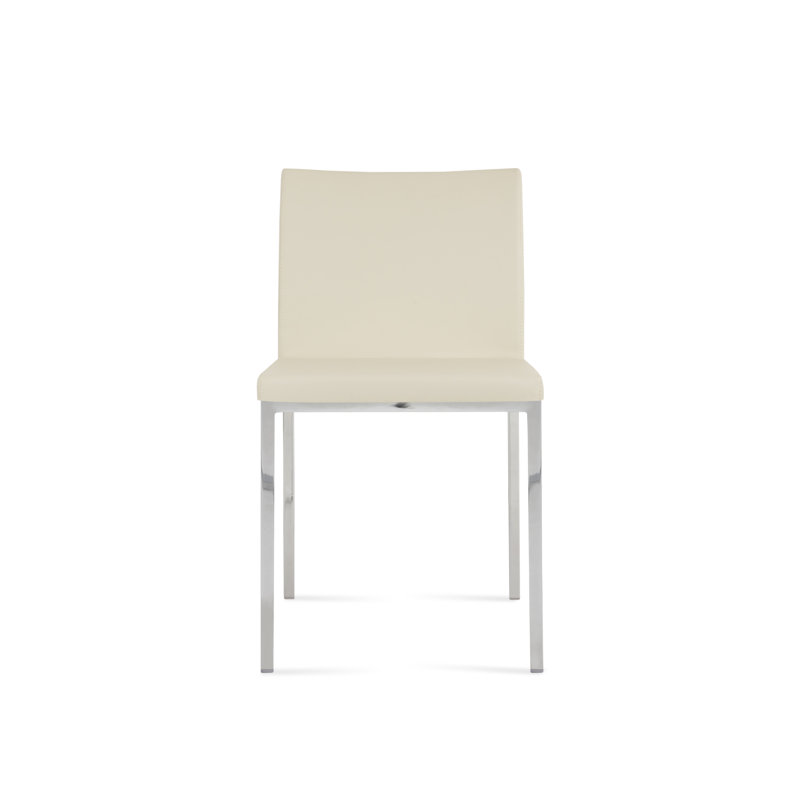 Chaise d'appoint en métal Aria, Crème PPM, Acier inoxydable