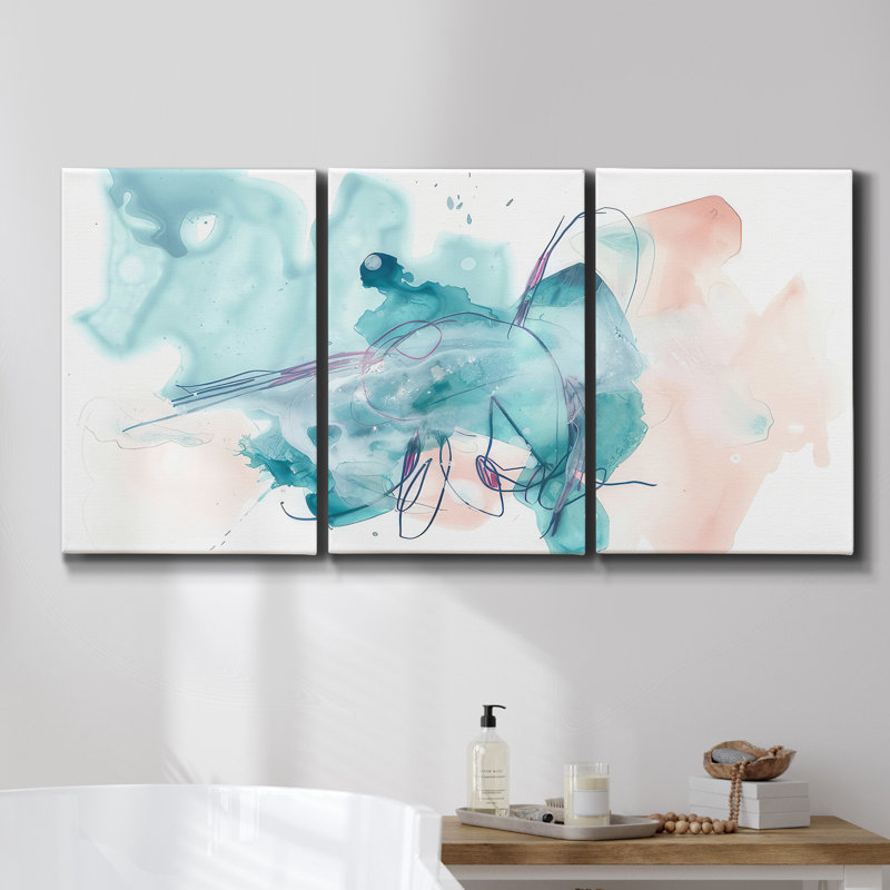 " Dreamscape " 3 - Pieces, 60" H x 120" W x 2" D