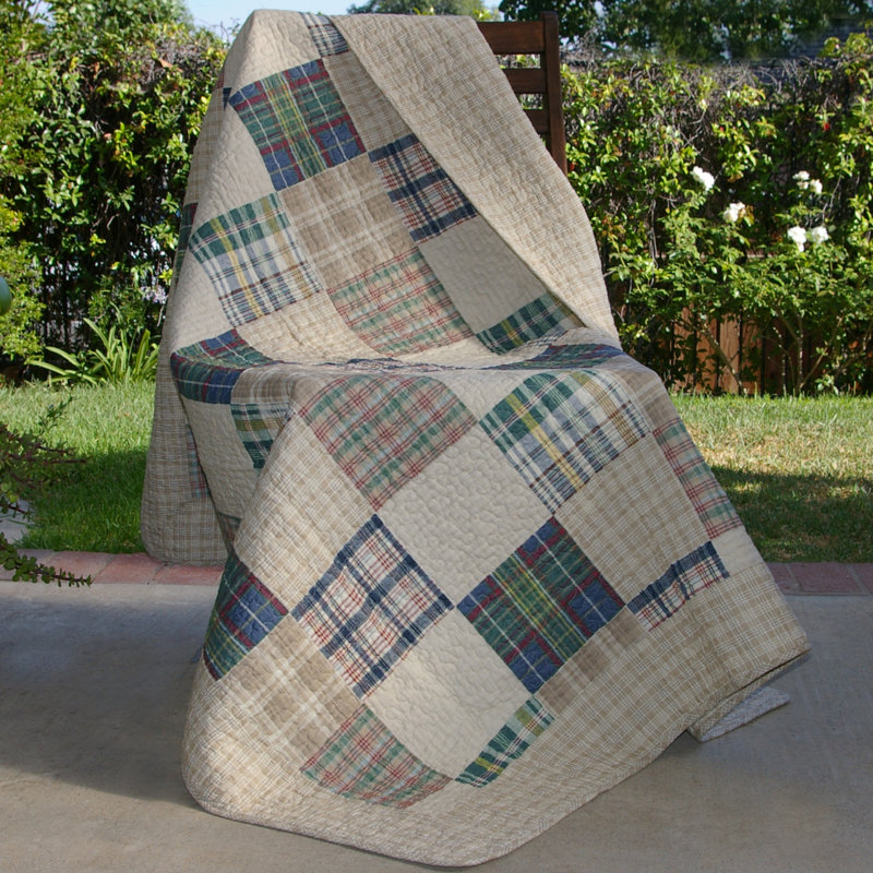 Oxford 50"x60" Multicolor Cotton Reversible Throw Blanket