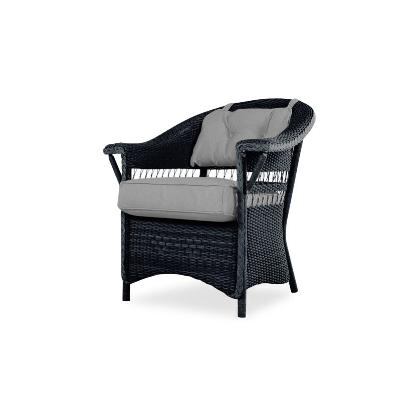 Nantucket Outdoor Dining Armchair, Decorline Navy, Ebony