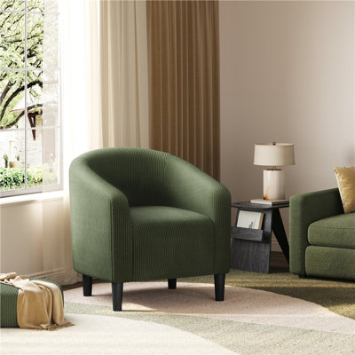 Fauteuil club rembourré en tissu