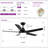 Modern 48''/56'' 5-Blade LED Standard Indoor Ceiling Fan with Remote Control and Light Kit Included-452111344-452111348