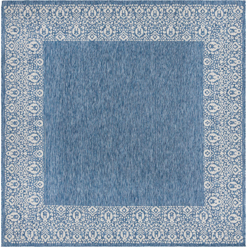 Tapis extérieur d'extérieur couleur mer, Carré 10 pi 8 po