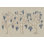 Papier peint stylisé avec motif de baies bleues et décoration murale rétro