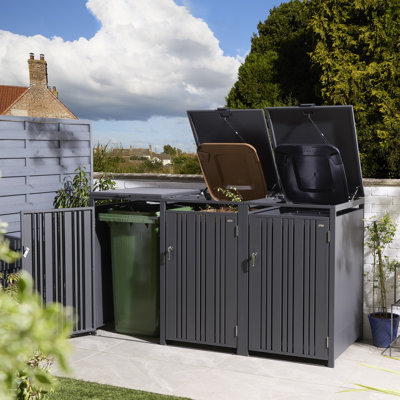 Metal Triple Bin Store