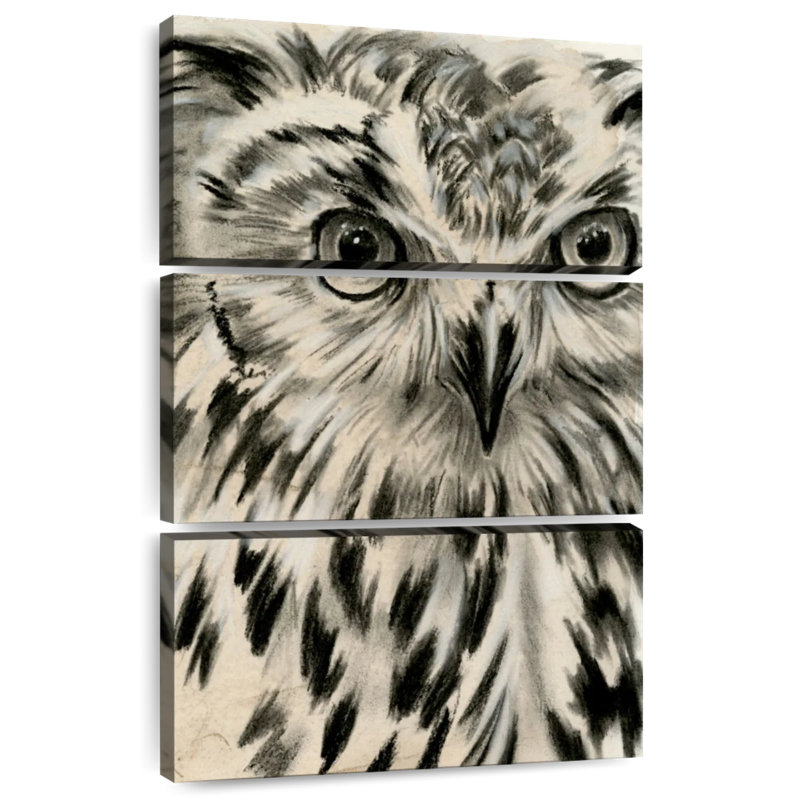 Hibou gris anthracite I