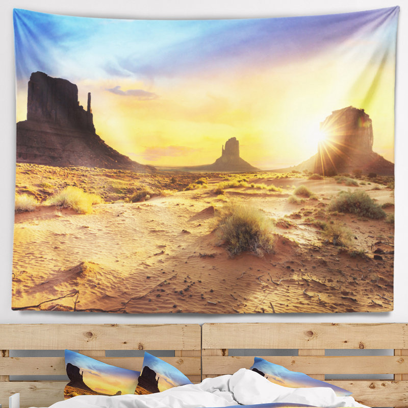 Photographie monument valley paysage tapisserie, H 32 po x l 39 po