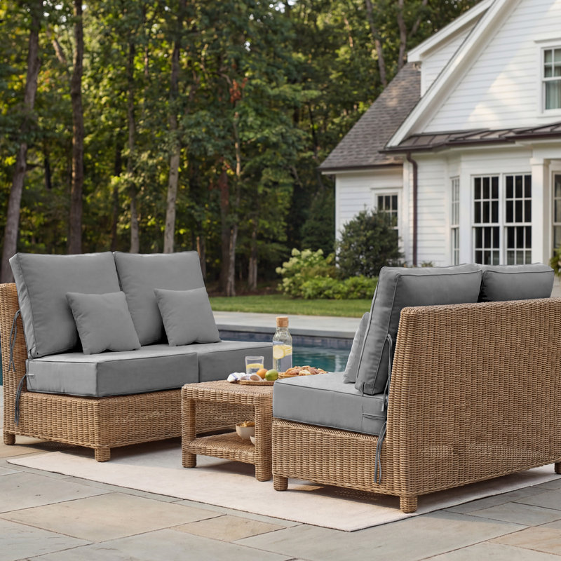 Outdoor Chair Cushions 24 x 24  x 6  Inch, Outdoor Replacement Cushion Set of 4, Back & Seat Patio Cushions for Outdoor Furniture,  Weather Resistant Patio Chair Cushions with Removable Cover and Straps, Gray