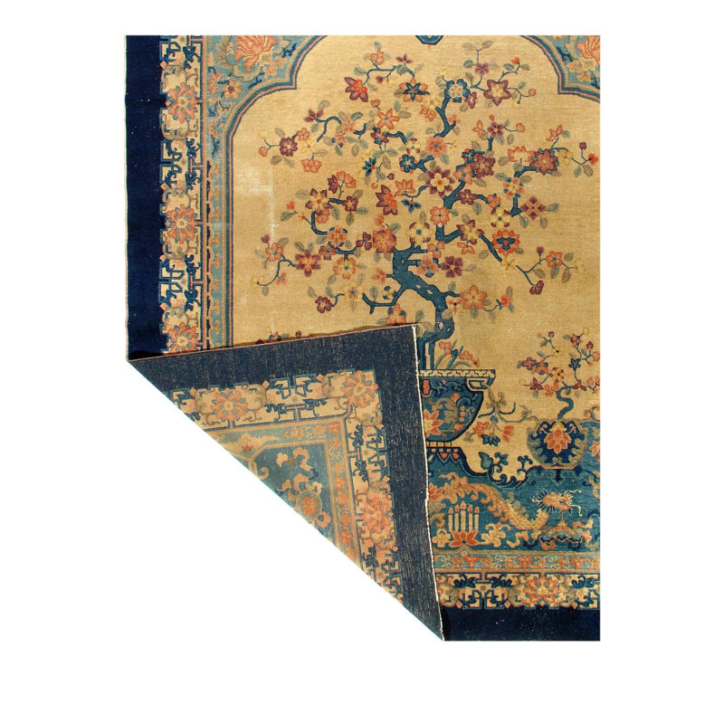Floral Area Rug in Beige