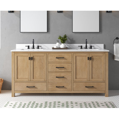 Souther 72" Double Bathroom Vanity with Top