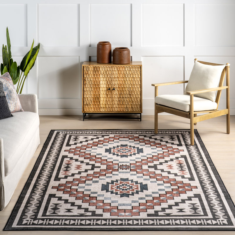 Tapis lavable à la machine Trico SplashGuard Southwestern, Carré 8 pi