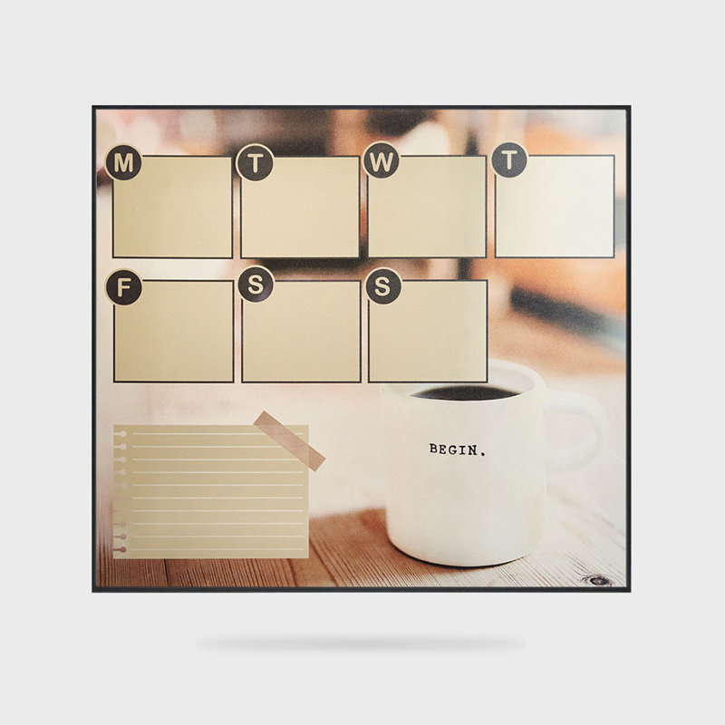 Coffee Break Magnetic Wall Mounted Dry Erase Board