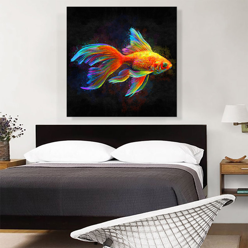 " Goldfish Freshwater Aquarium Fish ", 36" H x 36" W x 1.5" D
